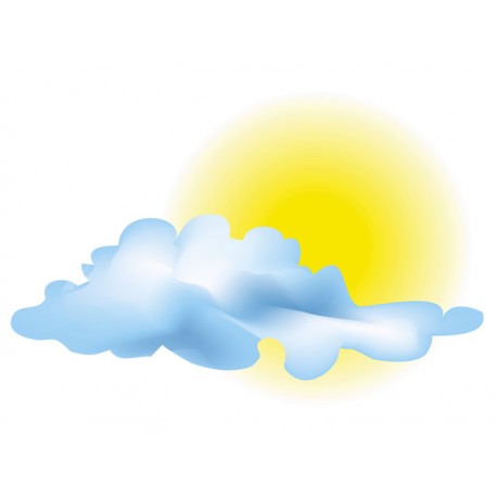 Наклейка "Сонячко з хмаркою"