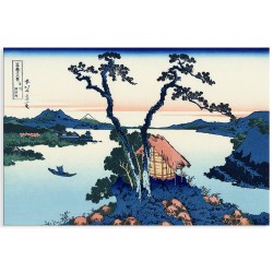 Репродукция "Озеро Сувако в Синсю. Кацусика Хокусай"