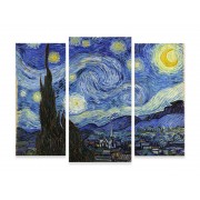 Модульная фотокартина "Ван Гог. Звездная ночь"