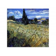 Фреска "Пшеничное поле с кипарисами. Винсент ван Гог"