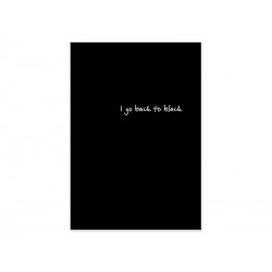 Фотокартина "I go back to black"