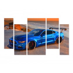 Модульна картина "Mustang GT Blue Chrome"