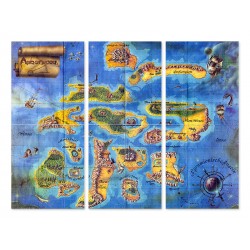 Модульна картина "Карта пірата"