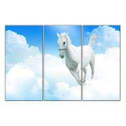 Модульная картина "Белая лошадь"