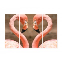 Модульная картина "Flamingo heart"