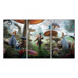 Модульна картина "Аліса у Дивокраї"