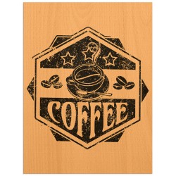 Постер на дереве "Coffee"