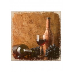 Постер на дереве "Вино и виноград"
