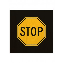 Постер на дереві "Stop"