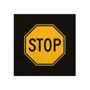 Постер на дереве "Stop"