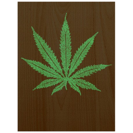 Постер на дереві "Cannabis"