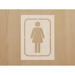 Трафарет "Знак туалета женский"
