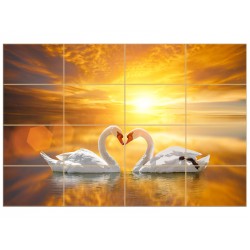 Панно "Swans love"