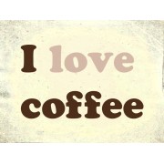 Наклейка "Я люблю каву"