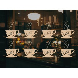 Наклейка "Coffee" комплект, цвет на выбор