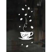 Наклейка "Coffee" комплект, колір на вибір