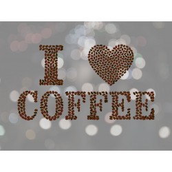 Наклейка "Я люблю каву" комплект