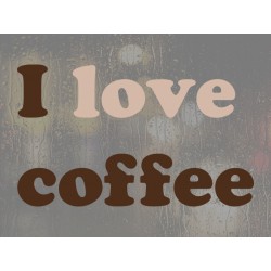Наклейка "Я люблю каву"