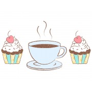 Наклейка "Coffee&cupcakes" комплект