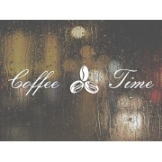Наклейка "Время пить кофе" цвет на выбор