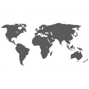 Наклейка "Карта світу" колір на вибір