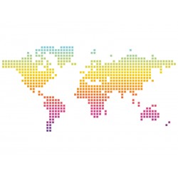 Наклейка "World map" цвет на выбор