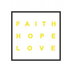 Наклейка "Вера. Надежда. Любовь" цвет на выбор