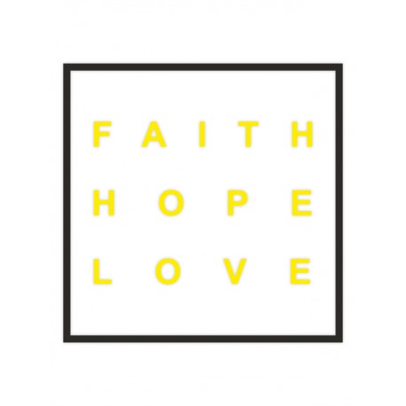 Наклейка "Вера. Надежда. Любовь" цвет на выбор