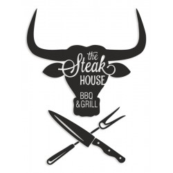 Наклейка "Steak house" цвет на выбор