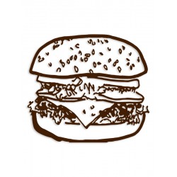Наклейка "Гамбургер" колір на вибір