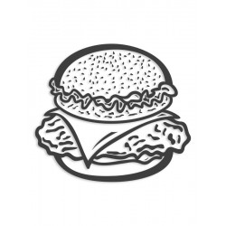 Наклейка "Гамбургер" цвет на выбор
