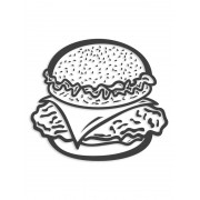 Наклейка "Гамбургер" цвет на выбор