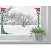 Наклейка на окно "Розовый сад"
