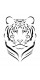 Наклейка "Тигр" колір на вибір