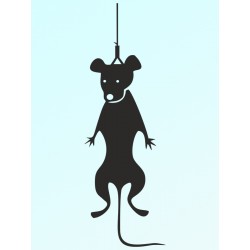 Наклейка "Мышь повесилась" цвет на выбор