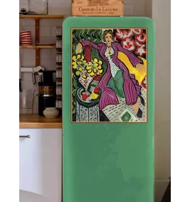 Наклейка на холодильник "Женщина в фиолетовом пальто. Анри Матисс. 1937"
