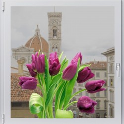 Наклейка "Фиолетовые тюльпаны"