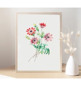 Постер в рамке "Flowers. Botany"