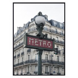 Постер в рамке "Metro Sign Paris"