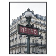 Постер в рамке "Metro Sign Paris"