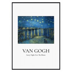 Постер в рамке "Звездная ночь над Роной. 1888. Винсент Ван Гог"