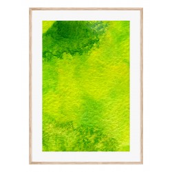 Постер в рамке "Yellow green watercolor"