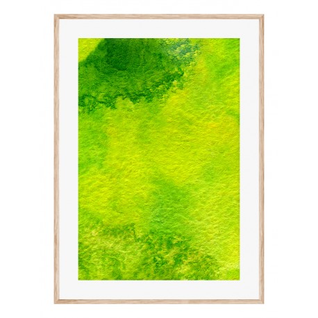 Постер в рамці "Yellow green watercolor"