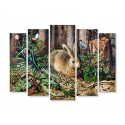Модульная фотокартина "Заяц в лесу. Ганс Гофман Розалинда Виллер"