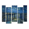 Модульна картина "Зоряна ніч над Роною. Вінсент Ван Гог"