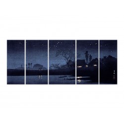 Модульная картина "Звездная ночь. Хироаки Такахаши. 1936"