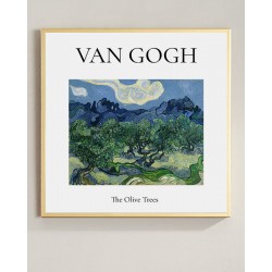 Постер в рамке "Оливковые деревья. Винсент Ван Гог" 