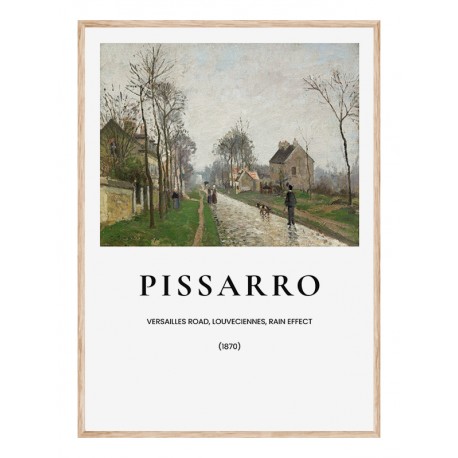 Постер в рамке "Дорога в Версаль, Лувесьен. Камиль Писсарро"
