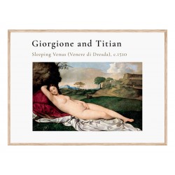 Постер в рамке "Спящая Венера. Джорджоне и Тициан"