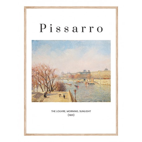 Постер в рамці "Лувр, зимове сонце. Каміль Піссарро. 1901"